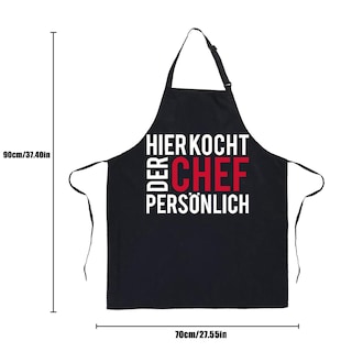 Foto 3 | Foto 3 | Delantal Huoguo Men Are Cooking Con Texto Bonito Estampado Para Familia - Venta Internacional.