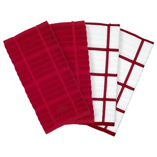 Foto 1 | Foto 1 | Toallas De Cocina Totalmente Revestidas, Lisas Y Coordinadas, 100% Algodón (paquete De 4) - Venta Internacional.
