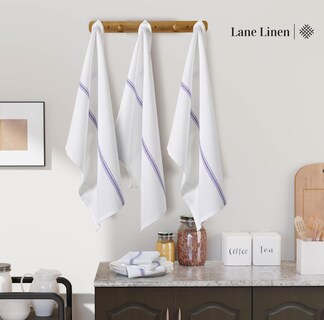Foto 2 | Foto 2 | Paquete De 48 Paños De Cocina Lane Linen, 100% Algodón, Azul, 38 X 64 Cm - Venta Internacional.