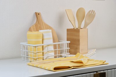 Foto 5 | Foto 5 | Juego De Paños De Cocina Lane Linen, Paquete De 4 Unidades, Color Amarillo Limón - Venta Internacional.