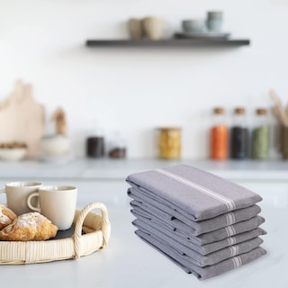 Foto 5 | Foto 5 | Juego De 12 Paños De Cocina Lane Linen, 100% Algodón, 38 X 64 Cm, Color Gris - Venta Internacional.