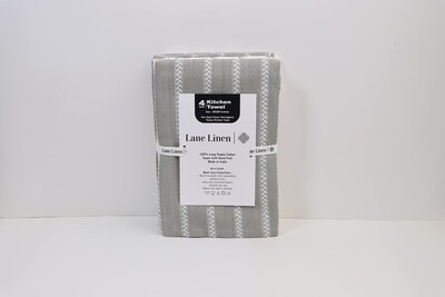 Foto 4 | Foto 4 | Juego De Paños De Cocina Lane Linen, Paquete De 4 Unidades, Algodón, 18 X 28 Cm, Color Gris - Venta Internacional.