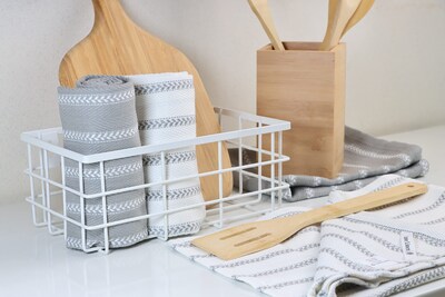 Foto 5 | Foto 5 | Juego De Paños De Cocina Lane Linen, Paquete De 4 Unidades, Algodón, 18 X 28 Cm, Color Gris - Venta Internacional.