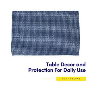 Foto 4 | Foto 4 | Juego De 4 Unidades De La Colección Sweet Home De Placemats, 100% Algodón, Color Azul Oscuro - Venta Internacional.