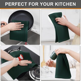 Foto 4 | Foto 4 | Toallas De Cocina Kitinjoy Waffle Weave 100% Algodón, Paquete De 6 - Venta Internacional.