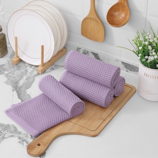 Foto 7 | Foto 7 | Toallas De Cocina Kitinjoy Waffle Weave, 100% Algodón, Paquete De 6 Unidades, Color Lavanda - Venta Internacional.