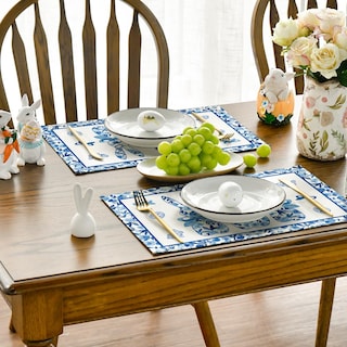Foto 5 | Foto 5 | Manteles Individuales De Porcelana Artoid Mode Con Forma De Conejo De Pascua, 6 Unidades - Venta Internacional.