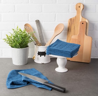 Foto 4 | Foto 4 | Juego De Paños De Cocina Dii Basic Terry Collection Windowpane Blue, 6 Piezas - Venta Internacional.