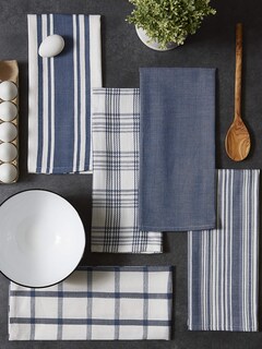 Foto 7 | Foto 7 | Juego De Paños De Cocina Dii, Varios Tejidos, Azul Piedra, 5 Piezas - Venta Internacional.