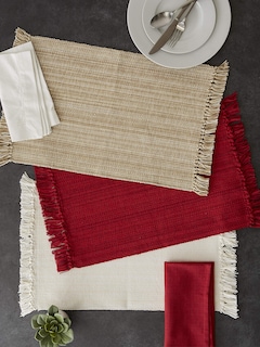 Foto 3 | Foto 3 | Juego De Manteles Individuales Dii Variegated Tabletop Collection Tango Red - Venta Internacional.