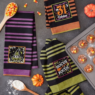Foto 4 | Foto 4 | Juego De Paños De Cocina Dii Witchful Thinking Halloween, 3 Piezas - Venta Internacional.