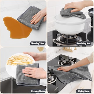 Foto 5 | Foto 5 | Juego De Paños De Cocina Y Paños De Cocina De Microfibra Homaxy Paquete De 12 - Venta Internacional.