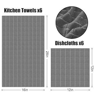Foto 6 | Foto 6 | Juego De Paños De Cocina Y Paños De Cocina De Microfibra Homaxy Paquete De 12 - Venta Internacional.