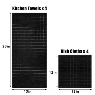 Foto 4 | Foto 4 | Juego De Toallas De Cocina Y Paños De Cocina Homaxy Cotton Paquete De 8 - Venta Internacional.