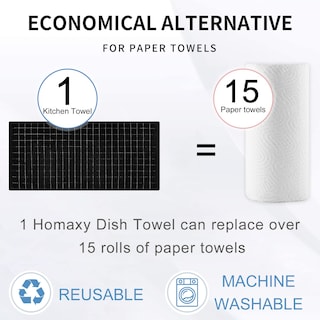 Foto 7 | Foto 7 | Juego De Toallas De Cocina Y Paños De Cocina Homaxy Cotton Paquete De 8 - Venta Internacional.