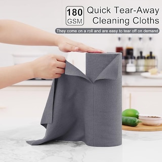 Foto 2 | Foto 2 | Rollos De Paños De Cocina Tear Away Homaxy 40 Hojas 30 X 30 Cm Color Gris - Venta Internacional.