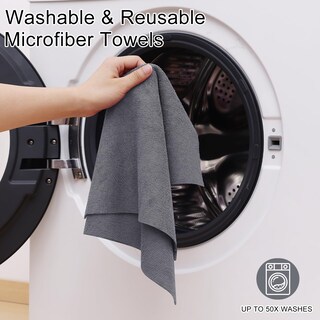 Foto 6 | Foto 6 | Rollos De Paños De Cocina Tear Away Homaxy 40 Hojas 30 X 30 Cm Color Gris - Venta Internacional.