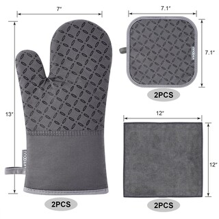 Foto 2 | Foto 2 | Juego De Guantes Y Soportes Para Ollas Kegouu De Alta Resistencia Al Calor - Venta Internacional.