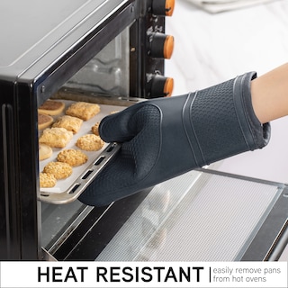 Foto 2 | Foto 2 | Manoplas De Cocina Para Cocinar Con Color, De Silicona, Resistentes Al Calor, Color Negro - Venta Internacional.