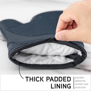 Foto 4 | Foto 4 | Manoplas De Cocina Para Cocinar Con Color, De Silicona, Resistentes Al Calor, Color Negro - Venta Internacional.