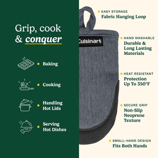 Foto 5 | Foto 5 | Guantes de Cocina Cuisinart Mini Resistentes al Calor 14 cm X 18 cm - Venta Internacional