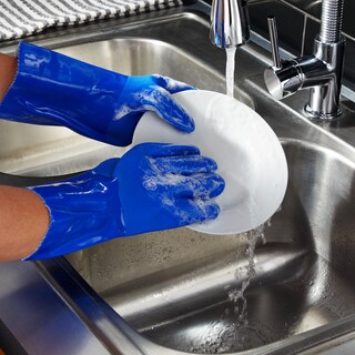 Foto 4 | Foto 4 | Guantes De Limpieza De Goma Juvale Heavy Duty Para Cocina, Color Azul - Venta Internacional.