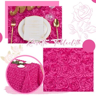 Foto 5 | Foto 5 | Mantel Fanqisi Rosette, Rosa Intenso, 3d, Estampado Floral Satinado, 130 X 200 Cm - Venta Internacional.