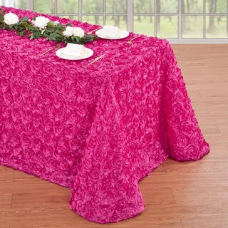 Foto 1 | Foto 1 | Mantel Fanqisi Party, Satén, 3d, Estampado Floral, 90 X 132 Cm, Rosa Intenso - Venta Internacional.