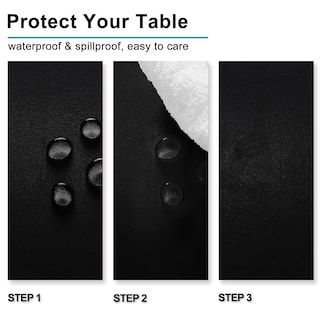 Foto 3 | Foto 3 | Mantel Hiasan Negro Impermeable A Prueba De Derrames, De Poliéster, 132 X 178 Cm - Venta Internacional.