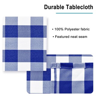 Foto 3 | Foto 3 | Mantel Hiasan A Cuadros Impermeable 137 X 274 Cm Azul Real - Venta Internacional