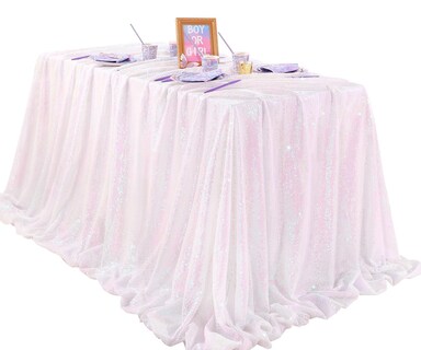 Foto 3 | Foto 3 | Mantel Con Diseño De Sirena Iridiscente Queen Dream, 228 X 228 Cm, Color Blanco - Venta Internacional.