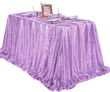 Foto 3 | Foto 3 | Mantel Queen Dream Lavender Mermaid Party, 229 X 229 Cm, Lentejuelas - Venta Internacional.