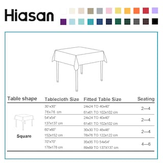 Foto 5 | Foto 5 | Mantel Hiasan Azul Claro Impermeable Para Mesas Cuadradas De 150 X 150 Cm - Venta Internacional.