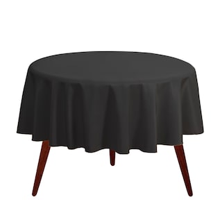 Foto 1 | Foto 1 | Mantel Redondo Gee Di Moda De 70 Pulgadas Negro Para Mesa De 60 A 120 Cm - Venta Internacional.
