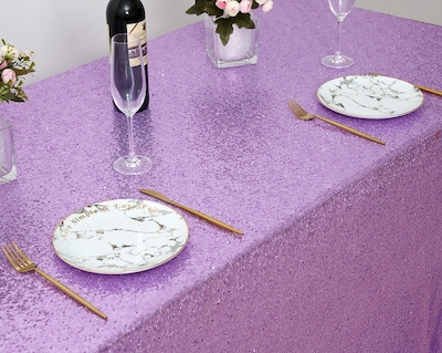 Foto 5 | Foto 5 | Mantel De Lentejuelas B-cool Para Bodas, Color Lavanda, Lila, 152 X 259 Cm - Venta Internacional.