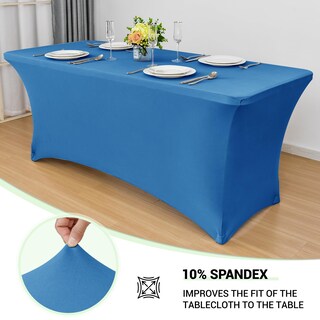 Foto 2 | Foto 2 | Mantel Obstal Stretch Spandex De 6 Pies, Color Aguamarina, Paquete De 2 - Venta Internacional.