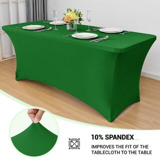 Foto 2 | Foto 2 | Mantel Obstal Stretch Spandex De 6 Pies, Color Verde Esmeralda, 2 Unidades - Venta Internacional.