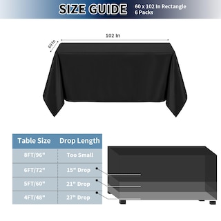 Foto 4 | Foto 4 | Mantel para Mesa Negro PureFit 152 x 259 cm 6 Piezas - Venta Internacional