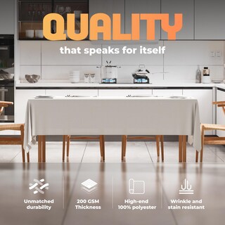 Foto 3 | Foto 3 | Mantel Wealuxe Rectangulare Blanco 2 Piezas - Venta Internacional