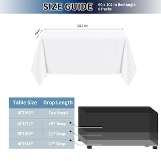 Foto 4 | Foto 4 | Mantel para Mesa Blanco Purefit 6 Piezas-Venta Internacional