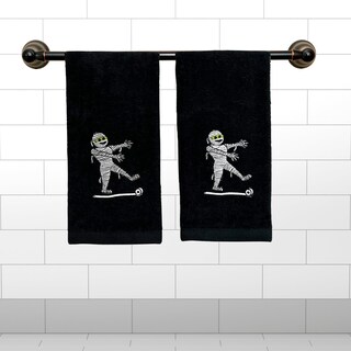 Foto 3 | Foto 3 | Toallas Para Dedos Serafina Home Halloween Mummy 2 Color Negro Algodón - Venta Internacional.