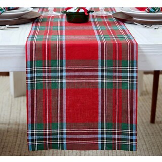 Foto 1 | Foto 1 | Tapete De Mesa Solino Home Linen Madrás Holiday Plaid, Rojo, 3,6 M - Venta Internacional.