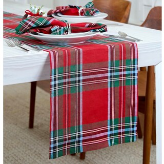 Foto 2 | Foto 2 | Tapete De Mesa Solino Home Linen Madrás Holiday Plaid, Rojo, 3,6 M - Venta Internacional.