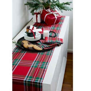 Foto 3 | Foto 3 | Tapete De Mesa Solino Home Linen Madrás Holiday Plaid, Rojo, 3,6 M - Venta Internacional.