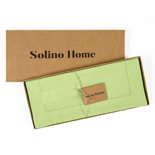 Foto 4 | Foto 4 | Tapete De Mesa Solino Home, Algodón Y Lino, Color Verde Manzana, 35 X 230 Cm - Venta Internacional.