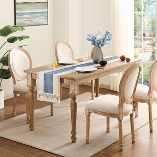 Foto 3 | Foto 3 | Tapete De Mesa Zeemart, Estilo Macramé, Bicolor, 36 X 90 Cm, Azul/marfil - Venta Internacional.