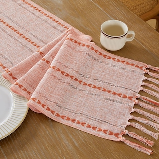 Foto 1 | Foto 1 | Camino De Mesa Wracra Fall Linen Farmhouse, 150 Cm De Largo, Color Naranja - Venta Internacional.