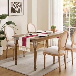 Foto 3 | Foto 3 | Camino De Mesa Zeemart, Estilo Macramé, Bicolor, 35 X 275 Cm, Rojo Y Marfil - Venta Internacional.