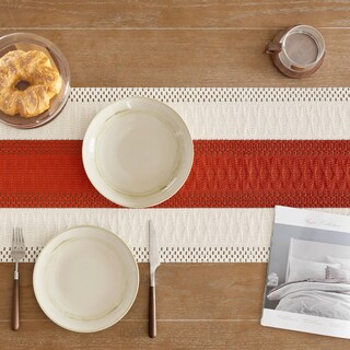 Foto 5 | Foto 5 | Tapete De Mesa Zeemart, Estilo Macramé, Bicolor, 36 X 150 Cm, Naranja/i - Venta Internacional.