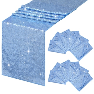 Foto 1 | Foto 1 | Tapete De Mesa B-cool Baby Blue Con Lentejuelas De 12 X 72 Cm, Paquete De 12 - Venta Internacional.